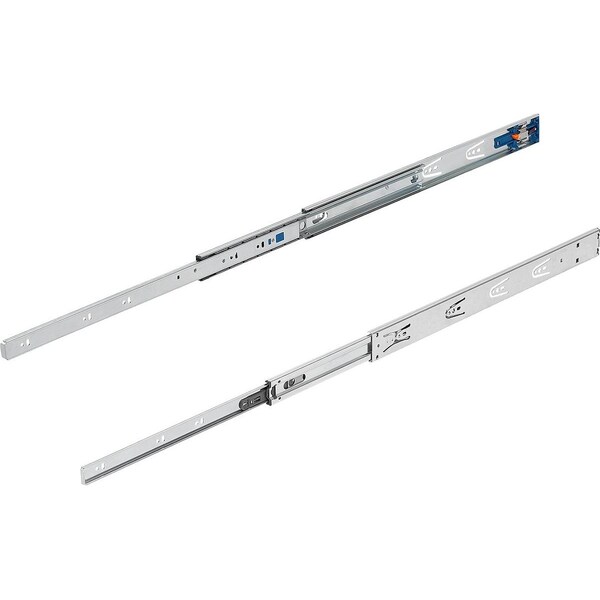 Telescopic Rail L=650 12, 7X46, Full Extension S=650, Fp=35, Steel Zinc-Plated, Side Mount, 1 Pr